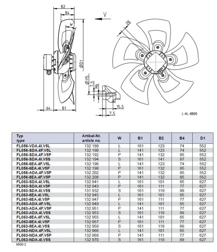 Габаритные размеры FL063-SDK.4I.V5L