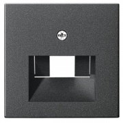 Накладка 1-ой и 2-ой наклонной тлф/комп розетки System 55 Gira антрацит