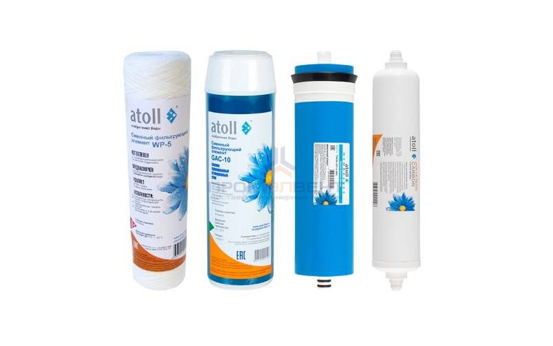 Комплект сменных картриджей Atoll №108 STD (для системы обратного осмоса A-4400p STD)