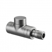 Вентиль на обратную подводку проходной Oventrop Combi E - Ду15 (цвет матовая сталь)