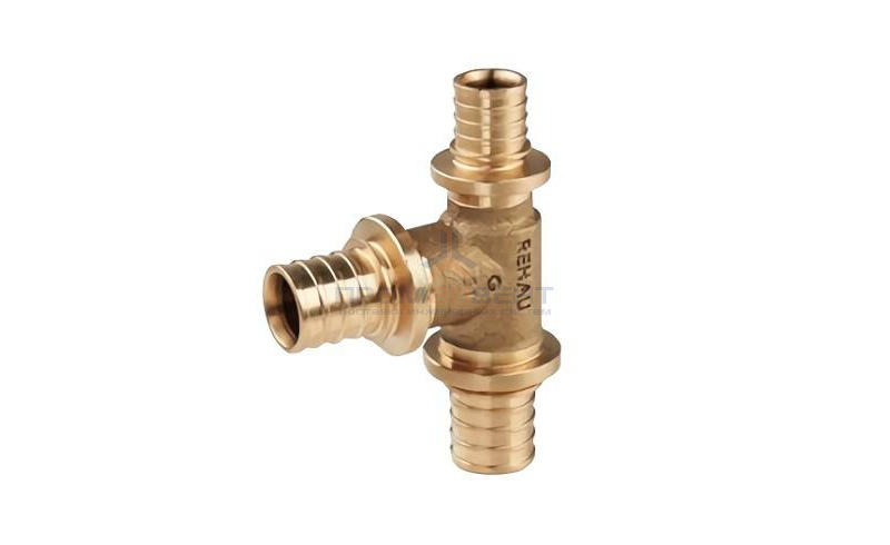 Тройник переходной REHAU PLATINUM - 25 x 16 x 16 (бронза, для труб из сшитого полиэтилена RAUTITAN)