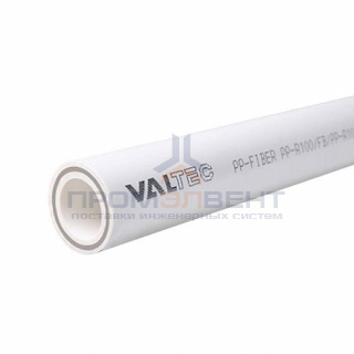Труба полипропиленовая армированная стекловолокном VALTEC PP-FIBER - 75x12.5 (PN25, штанга 4 м.)