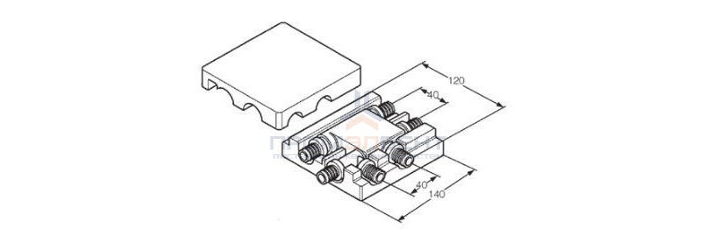Крестовина двухтрубная REHAU - 16 x 16 x 16 (латунь, для труб из сшитого полиэтилена RAUTITAN)