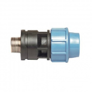 Переход на наружную резьбу UNIDELTA 1035 - 32 x 1" (винтовой, для труб ПНД, резьба латунная)