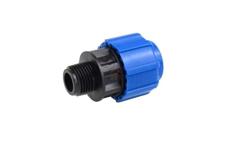 Переход на наружную резьбу Политэк - 25 x 1/2