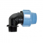 Переход на наружную резьбу угловой UNIDELTA 1008 - 32 x 1" (для труб ПНД, резьба пластиковая)