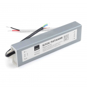 03-104 Блок питания 12В, (СТ), 60Вт, импульсный, IP67, 170-264В, 5А, алюм., сереб., 195*40*22мм.