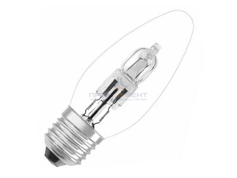 Лампа галогенная свеча Osram 64542 В ES 30W (40W) 230V E27 405lm 2000h d35x98,5mm