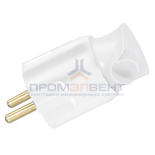 Вилка Legrand с заземлением 16А с поворотным механизмом белая