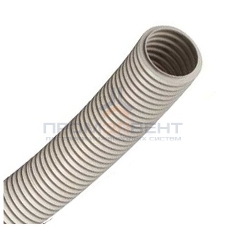 Труба ПВХ гофрированная DKC д.20мм, лёгкая с протяжкой, цвет серый [бухта 25м]