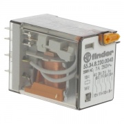 Миниатюрное реле Finder 4 контакта 7A AC (50/60Гц) 230В AgNi индикатор